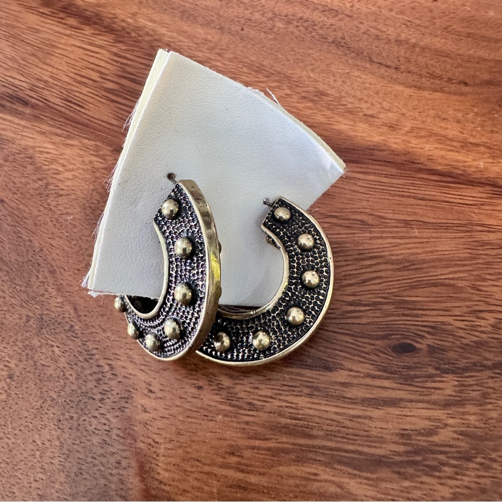 Free People Studded C Hoops